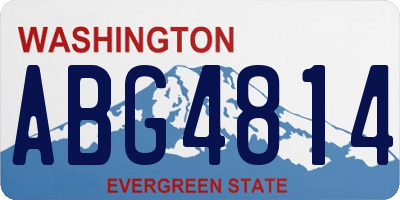 WA license plate ABG4814