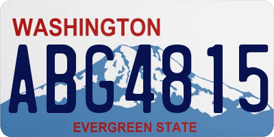 WA license plate ABG4815