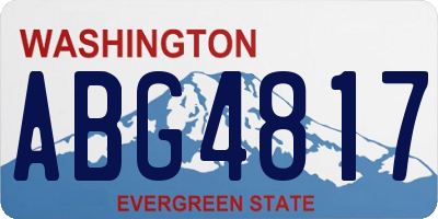 WA license plate ABG4817