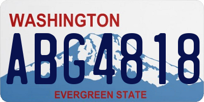 WA license plate ABG4818