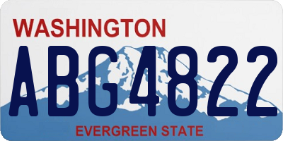 WA license plate ABG4822