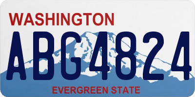 WA license plate ABG4824