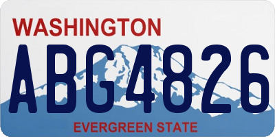 WA license plate ABG4826