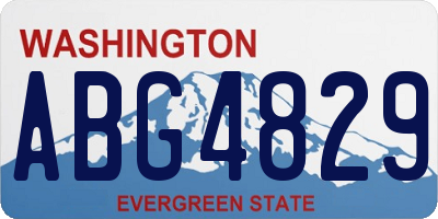 WA license plate ABG4829