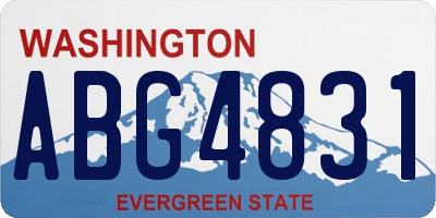 WA license plate ABG4831
