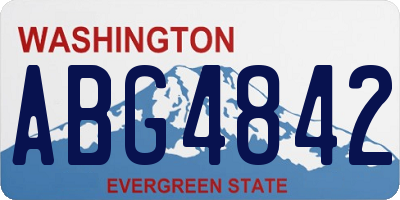 WA license plate ABG4842