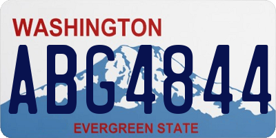 WA license plate ABG4844