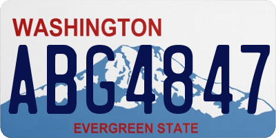 WA license plate ABG4847