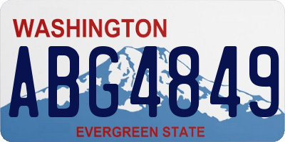 WA license plate ABG4849