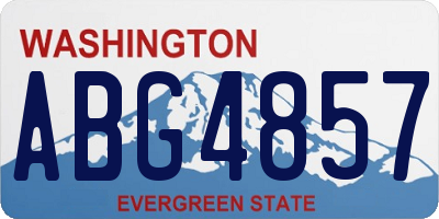WA license plate ABG4857