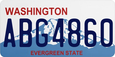 WA license plate ABG4860