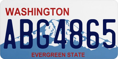 WA license plate ABG4865