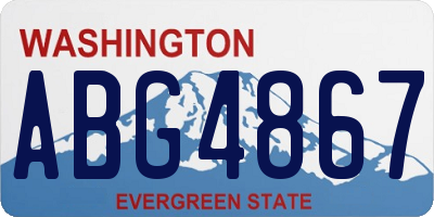 WA license plate ABG4867