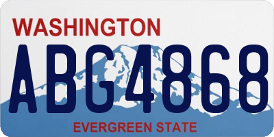 WA license plate ABG4868