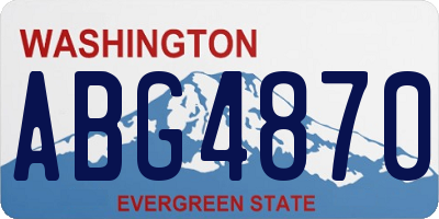 WA license plate ABG4870