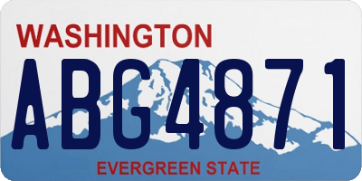 WA license plate ABG4871