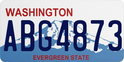 WA license plate ABG4873