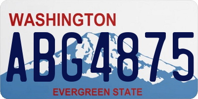 WA license plate ABG4875