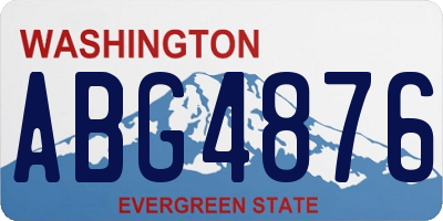 WA license plate ABG4876