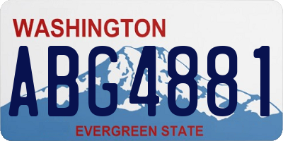 WA license plate ABG4881