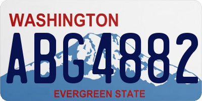 WA license plate ABG4882