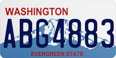 WA license plate ABG4883