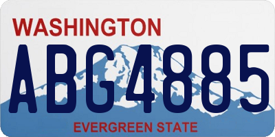 WA license plate ABG4885
