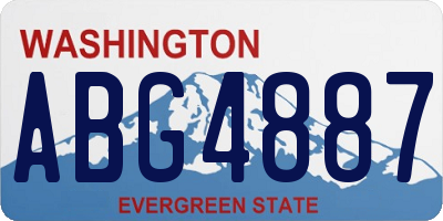 WA license plate ABG4887