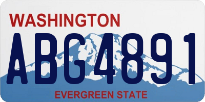 WA license plate ABG4891