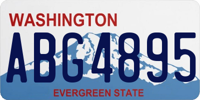WA license plate ABG4895