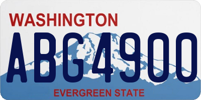 WA license plate ABG4900