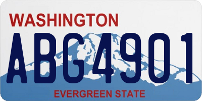 WA license plate ABG4901