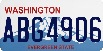 WA license plate ABG4906