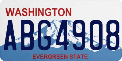 WA license plate ABG4908