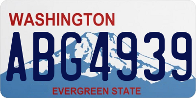 WA license plate ABG4939