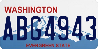 WA license plate ABG4943