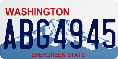WA license plate ABG4945