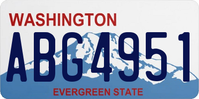 WA license plate ABG4951