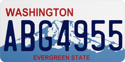 WA license plate ABG4955