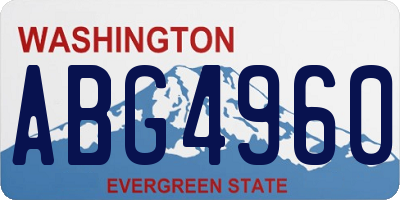 WA license plate ABG4960