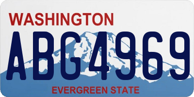 WA license plate ABG4969