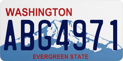 WA license plate ABG4971