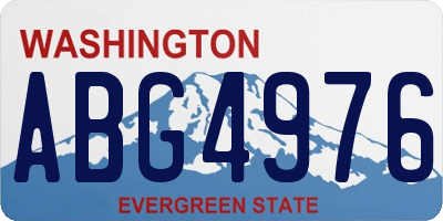 WA license plate ABG4976
