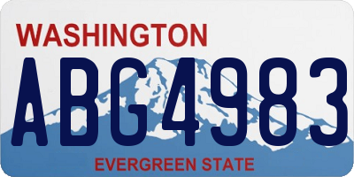 WA license plate ABG4983