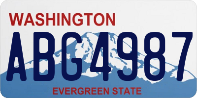 WA license plate ABG4987
