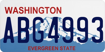 WA license plate ABG4993