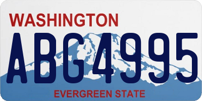 WA license plate ABG4995
