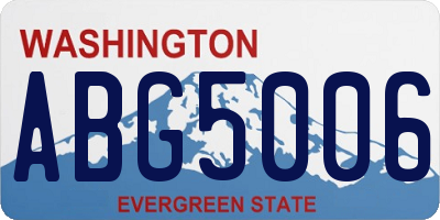 WA license plate ABG5006