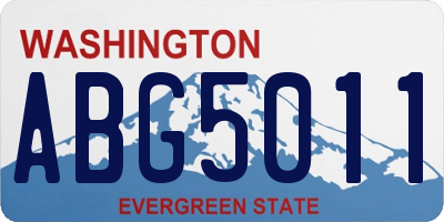 WA license plate ABG5011