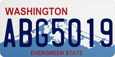 WA license plate ABG5019
